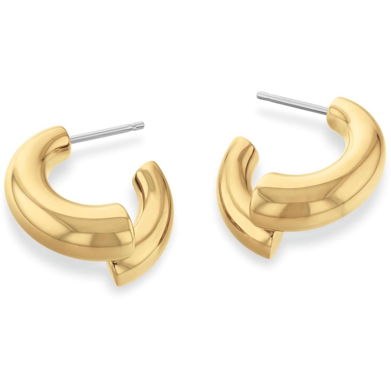 Main Image 2 of Calvin Klein Ladies' Gold Tone Hoop Earrings