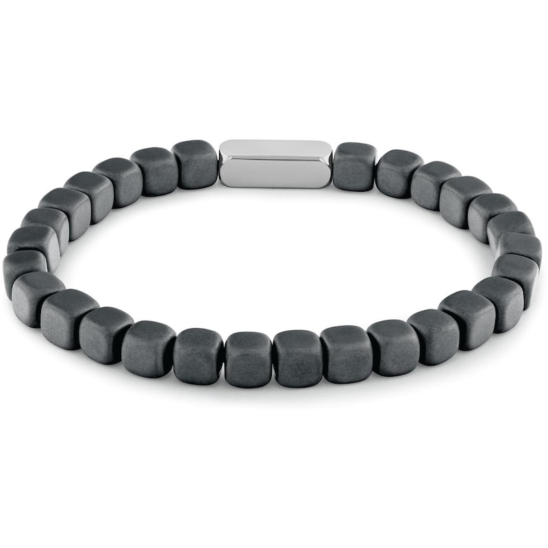 Main Image 2 of Calvin Klein Men's Grey Plated Matte Beaded Bracelet