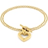 Thumbnail Image 1 of Tommy Hilfiger Ladies' Gold Tone Toggle Heart Pendant Bracelet