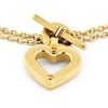 Thumbnail Image 2 of Tommy Hilfiger Ladies' Gold Tone Toggle Heart Pendant Bracelet