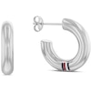 Thumbnail Image 1 of Tommy Hilfiger Ladies' Stainless Steel Hoop Earrings