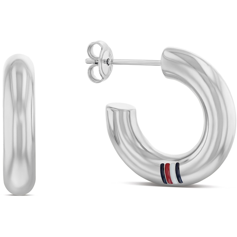 Main Image 1 of Tommy Hilfiger Ladies' Stainless Steel Hoop Earrings