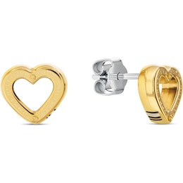 Tommy Hilfiger Ladies' Gold Tone Heart Stud Earrings