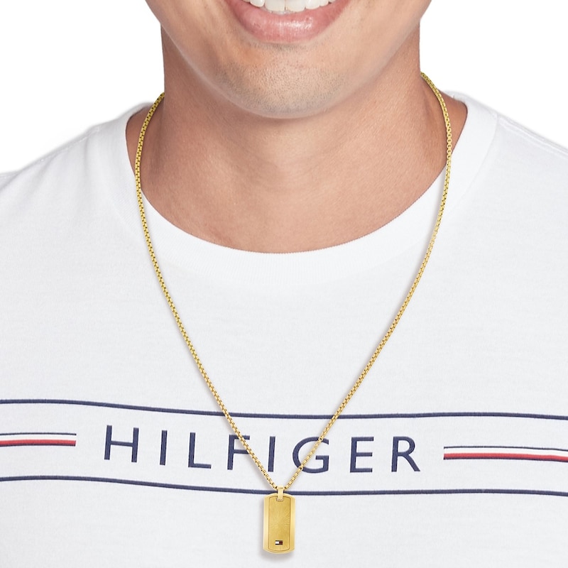 Main Image 4 of Tommy Hilfiger Men's Gold Plated Pendant Necklace