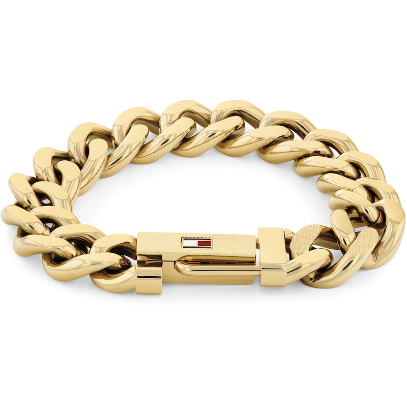 Main Image 1 of Tommy Hilfiger Men's Gold Plated Curb Chain Bracelet