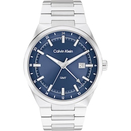 Calvin Klein Men's Blue Dial Stainless Steel Bracelet Watch