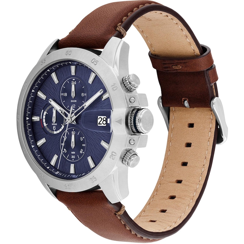 Main Image 3 of Tommy Hilfiger Men's Brown Leather Strap Watch