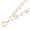 Thumbnail Image 3 of Olivia Burton Ladies' Honeycomb Classic Light Gold Tone Double Layered Necklace