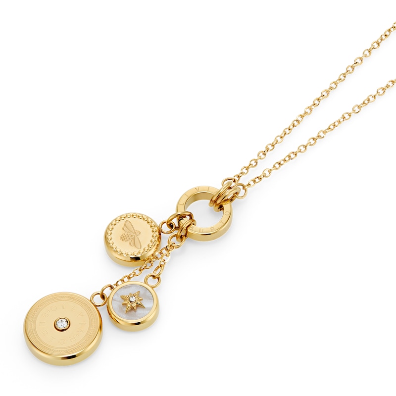 Main Image 3 of Olivia Burton Ladies' Signature Charms Light Gold Tone Necklace