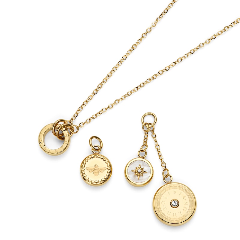 Main Image 4 of Olivia Burton Ladies' Signature Charms Light Gold Tone Necklace