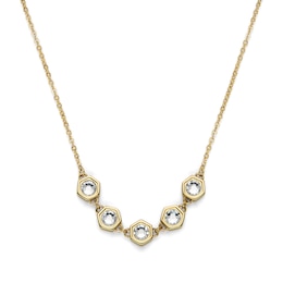 Olivia Burton Ladies' Ever Stacked Crystal Hex Honeycomb Light Gold Tone Necklace