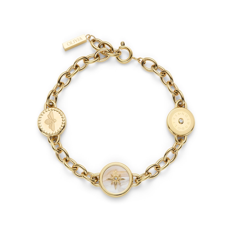 Main Image 1 of Olivia Burton Ladies' Signature Charms Light Gold Tone Bracelet