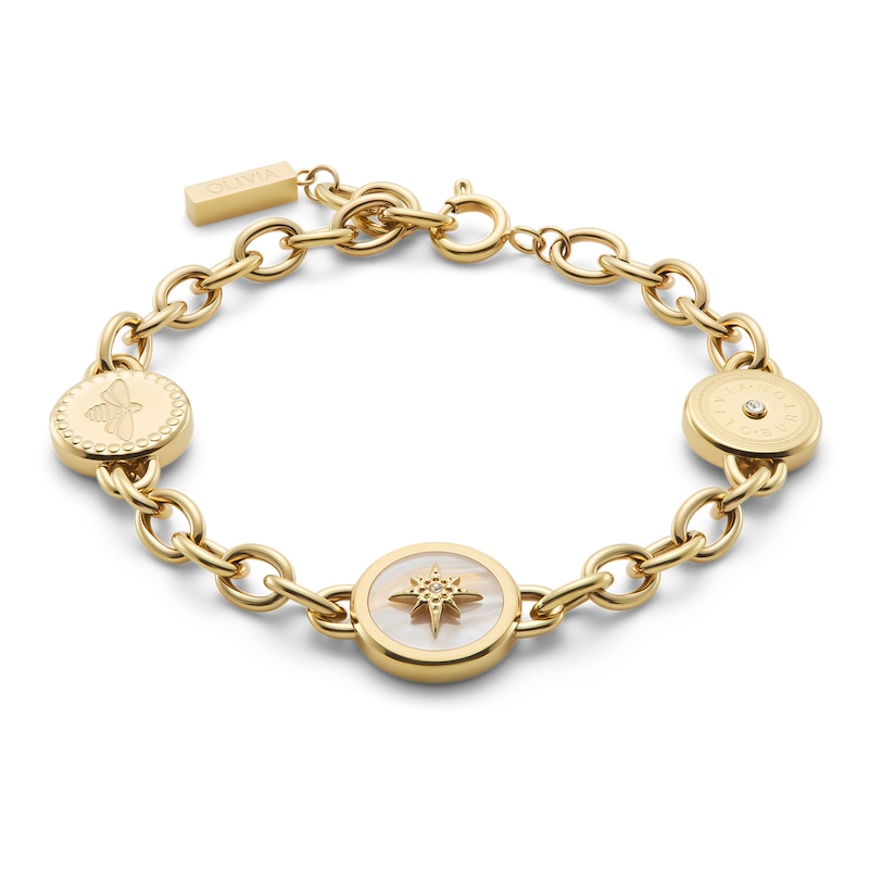 Main Image 2 of Olivia Burton Ladies' Signature Charms Light Gold Tone Bracelet