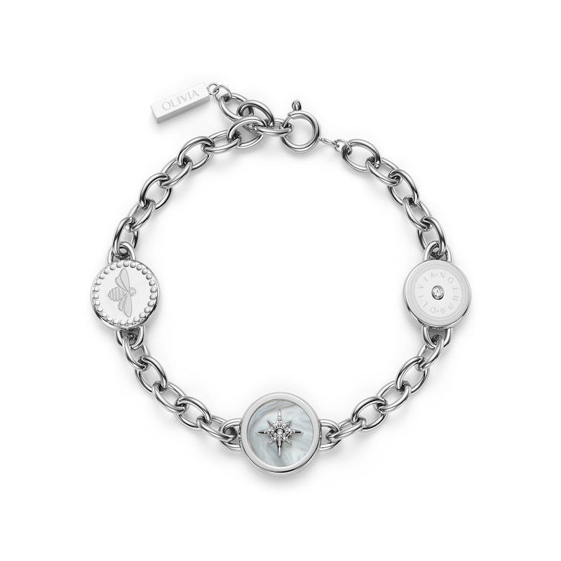 Main Image 1 of Olivia Burton Ladies' Signature Charms Stainless Steel Bracelet