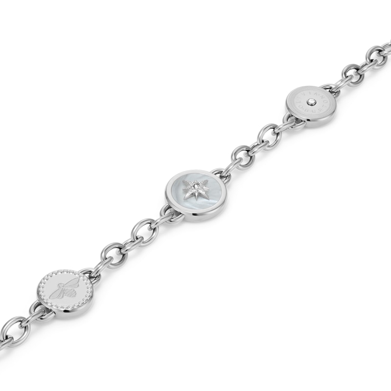 Main Image 3 of Olivia Burton Ladies' Signature Charms Stainless Steel Bracelet