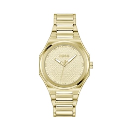 HUGO #GRAIL FOR HER Light Yellow Gold Tone Bracelet Watch