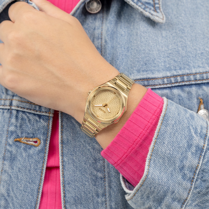 Main Image 5 of HUGO #GRAIL FOR HER Light Yellow Gold Tone Bracelet Watch