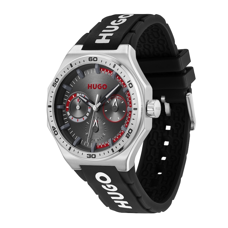 Main Image 2 of HUGO #GRAIL SPORT MULTI Men's Black Silicone Strap Watch