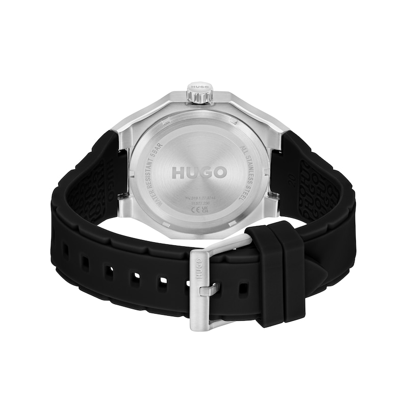 Main Image 3 of HUGO #GRAIL SPORT MULTI Men's Black Silicone Strap Watch