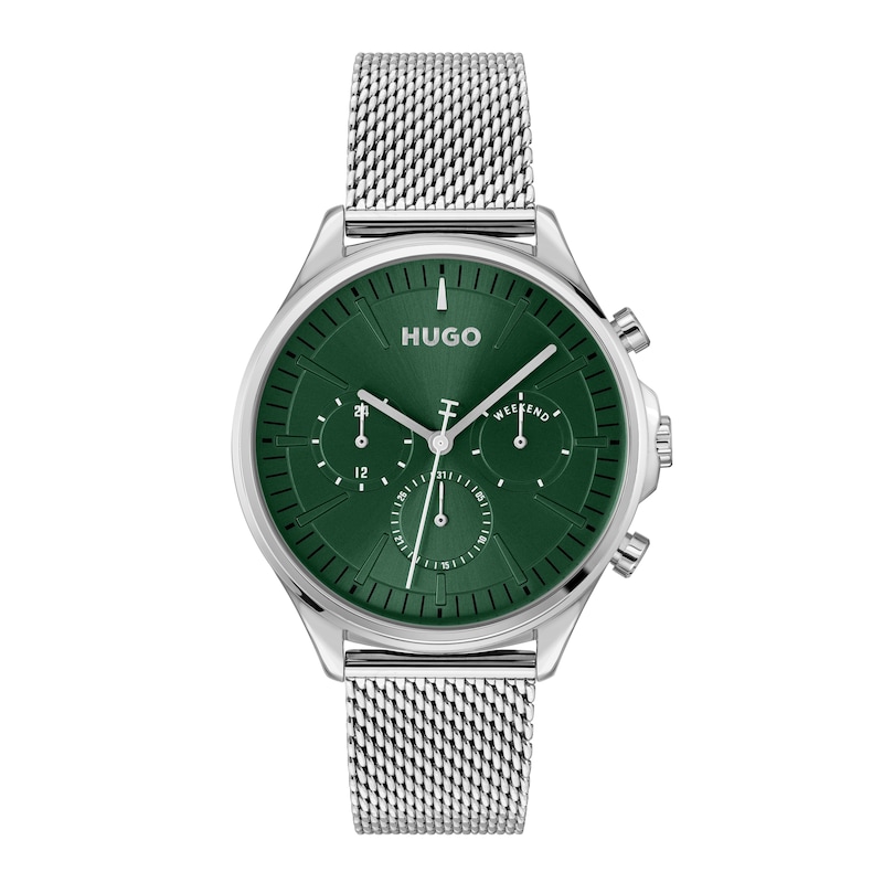 Main Image 1 of HUGO #SMASH MULTI Men's Stainless Steel Mesh Bracelet Watch