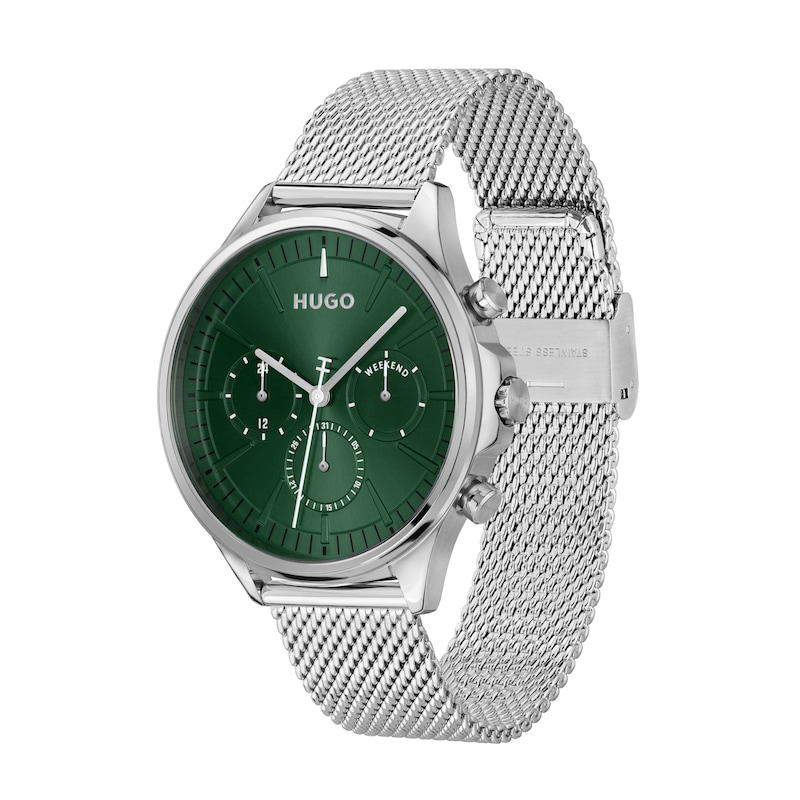 Main Image 2 of HUGO #SMASH MULTI Men's Stainless Steel Mesh Bracelet Watch