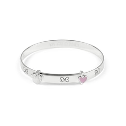 Disney Minnie Mouse Sterling Silver Bow Expandable Bangle