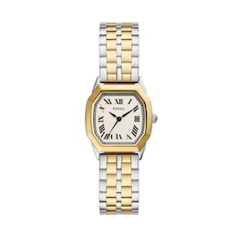 Fossil Ladies' Harlow Octagonal Shaped Dial Two Tone Stainless Steel Watch