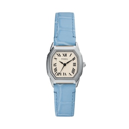 Fossil Ladies' Harlow Blue Leather Strap Watch