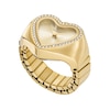 Thumbnail Image 1 of Fossil Ladies' Gold Tone Stainless Steel Heart Watch Ring