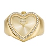 Thumbnail Image 2 of Fossil Ladies' Gold Tone Stainless Steel Heart Watch Ring