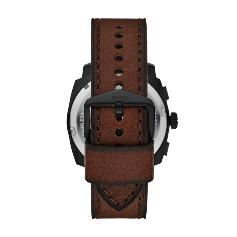 Main Image 2 of Fossil Men's Machine Brown Chronograph Dial Brown Leather Strap Watch