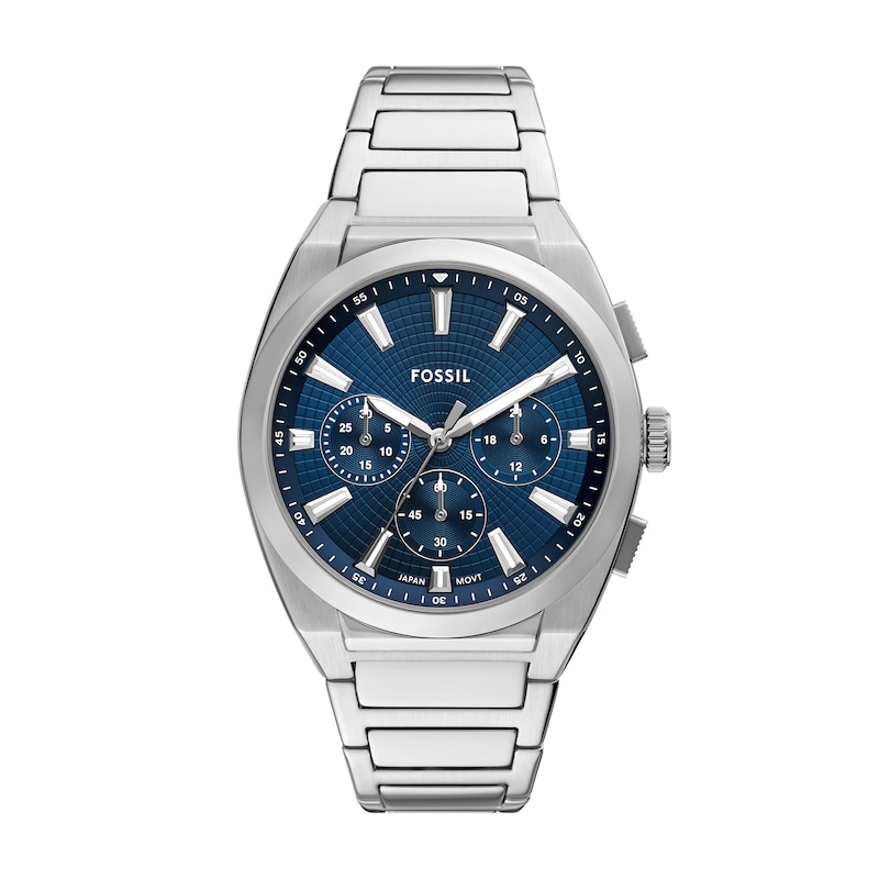 Main Image 1 of Fossil Men's Everett Navy Chronograph Dial Stainless Steel Watch