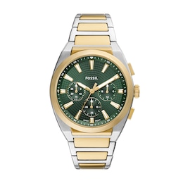 Fossil Men's Everett Chronograph Two Tone Stainless Steel Watch