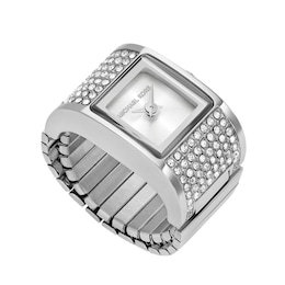 Michael Kors Ladies' Darrington Stainless Steel Stone Set Watch Ring