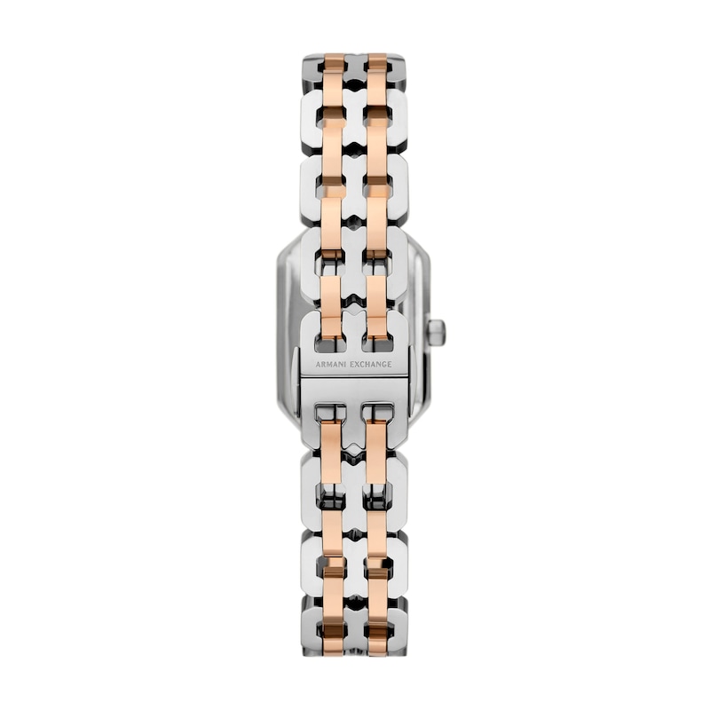 Main Image 2 of Armani Exchange Ladies' Rectangular Dial Rose Gold Tone Stainless Steel Watch