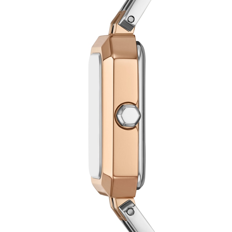 Main Image 3 of Armani Exchange Ladies' Rectangular Dial Rose Gold Tone Stainless Steel Watch