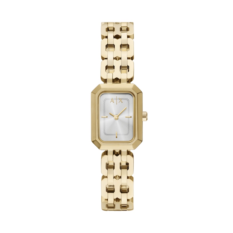 Main Image 1 of Armani Exchange Ladies' Rectangular Dial Gold Tone Stainless Steel Watch