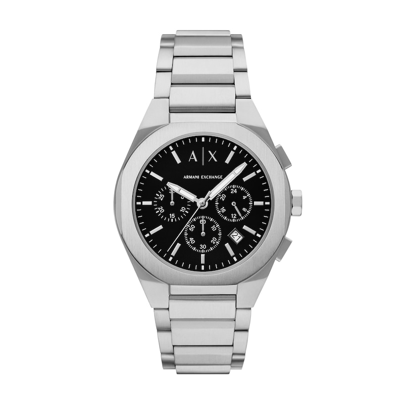 Main Image 1 of Armani Exchange Men's Black Chronograph Dial Stainless Steel Watch