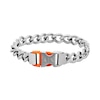 Thumbnail Image 1 of Armani Exchange Men's Orange Nylon Stainless Steel Curb Chain Buckle Bracelet