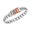 Thumbnail Image 2 of Armani Exchange Men's Orange Nylon Stainless Steel Curb Chain Buckle Bracelet