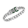 Thumbnail Image 2 of Armani Exchange Men's Green Nylon Stainless Steel Curb Chain Buckle Bracelet