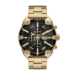 Diesel Men's Spiked Chronograph Gold Tone Stainless Steel Watch