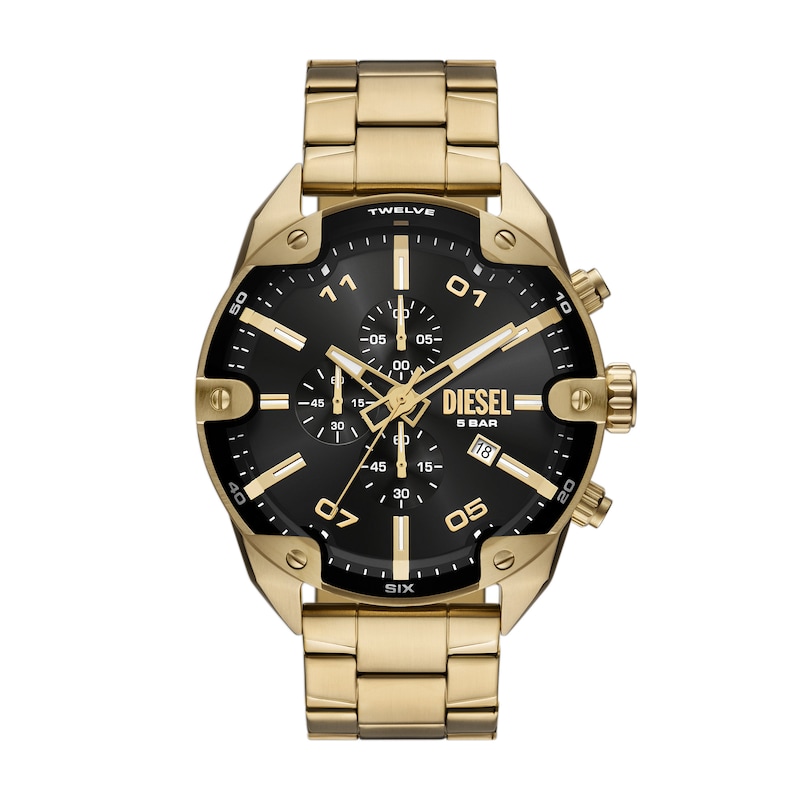 Main Image 1 of Diesel Men's Spiked Chronograph Gold Tone Stainless Steel Watch