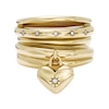 Thumbnail Image 1 of Fossil Ladies' Sadie All My Love Gold Tone Heart Prestack Ring - Size L