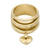 Thumbnail Image 3 of Fossil Ladies' Sadie All My Love Gold Tone Heart Prestack Ring - Size L