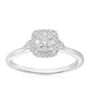 Thumbnail Image 1 of 9ct White Gold 0.25ct Diamond Baguette & Round Halo Ring