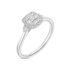 Thumbnail Image 2 of 9ct White Gold 0.25ct Diamond Baguette & Round Halo Ring