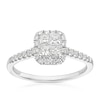 Thumbnail Image 1 of 9ct White Gold 0.50ct Diamond Cushion Cluster Ring