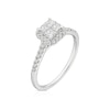 Thumbnail Image 2 of 9ct White Gold 0.50ct Diamond Cushion Cluster Ring