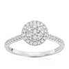 Thumbnail Image 1 of 9ct White Gold 0.33ct Diamond Round Cluster Ring